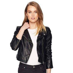 Free People Cropped Vegan Leather Jacket